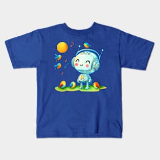 Robot with music Kids T-Shirt